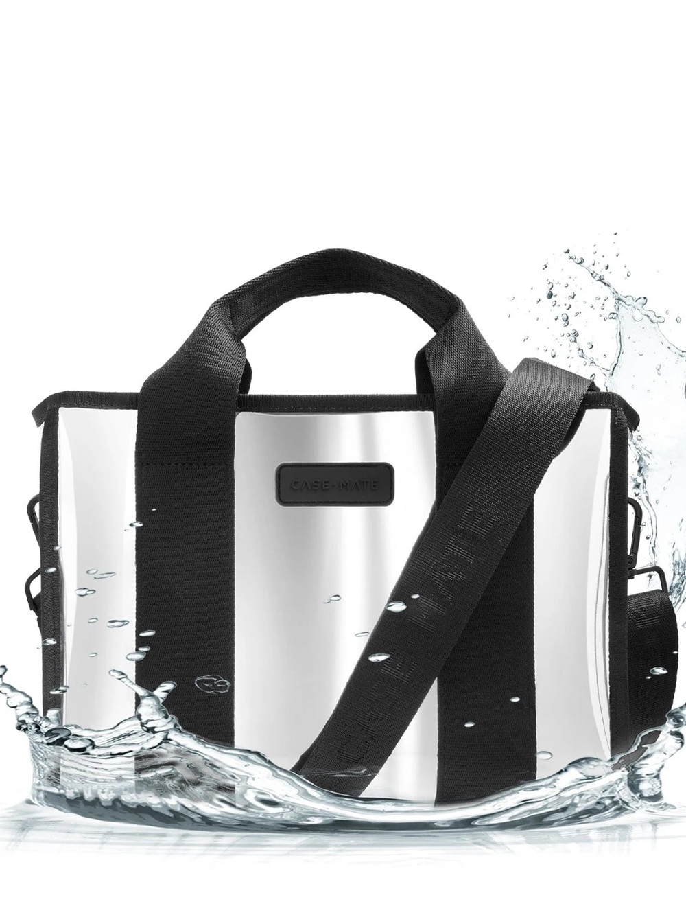 Case Mate Mini Jelly Tote Bag in Silver Chrome